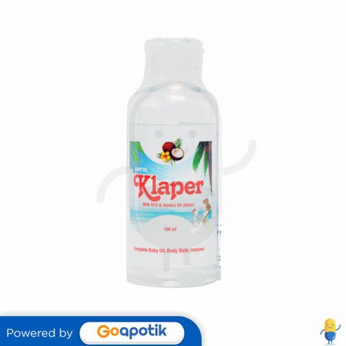 KLAPER BABY OIL WITH VCO&VENKEL OIL BOTOL 100 ML