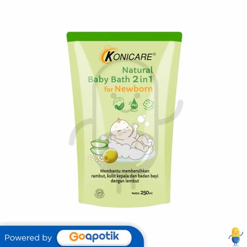 KONICARE NATURAL BABY BATH 2 IN 1 FOR NEWBORN 250 ML POUCH Kegunaan