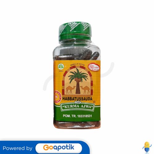 KURMA AJWA HABBATUSSAUDA 600 MG BOTOL 120 KAPSUL