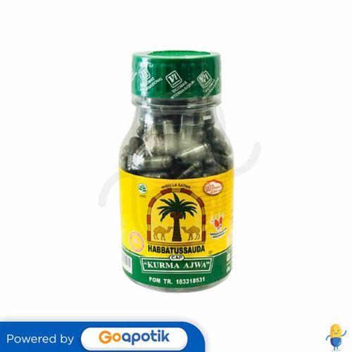 KURMA AJWA HABBATUSSAUDA 600 MG BOTOL 210 KAPSUL