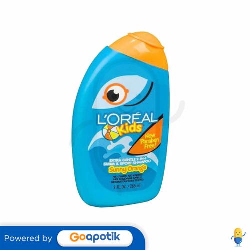L'OREAL SHAMPOO KIDS EXTRA GENTLE 2 IN 1 SWIM AND SPORT SOOTHING SUNY ORANGE 250 ML BOTOL