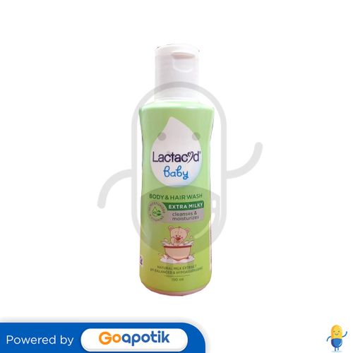LACTACYD BABY BODY & HAIR WASH EXTRA MILKY 150 ML BOTOL