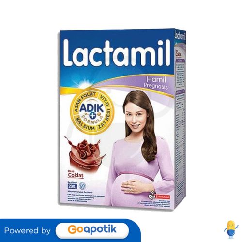 LACTAMIL PREGNASIS SUSU IBU HAMIL RASA CHOCOLATE 200 GRAM BOX