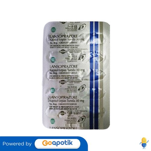 LANSOPRAZOLE NOVEL 30 MG STRIP 10 KAPSUL