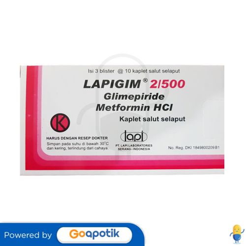 LAPIGIM 2/500 MG BOX 30 KAPLET