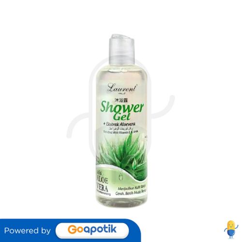 LAURENT SHOWER GEL EKSTRAK ALOE VERA 250 ML BOTOL