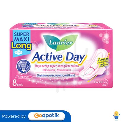 LAURIER ACTIVE DAY SUPER MAXI LONG WING ISI 8 PCS