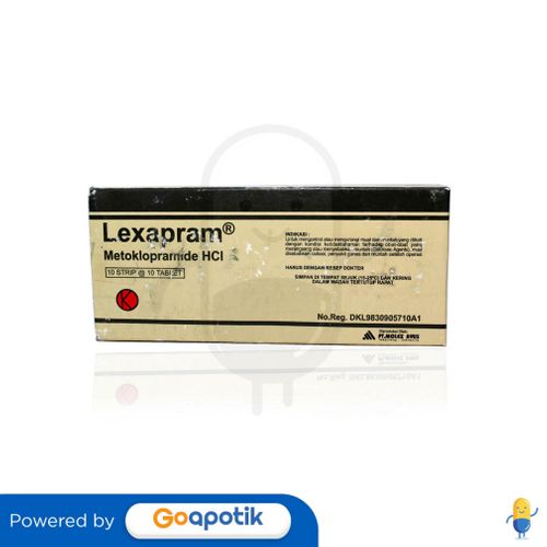 LEXAPRAM 10 MG BOX 100 TABLET