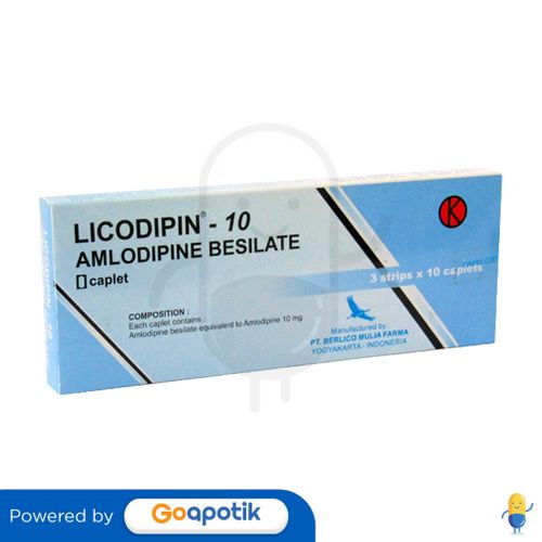 LICODIPIN 10 MG BOX 30 KAPLET