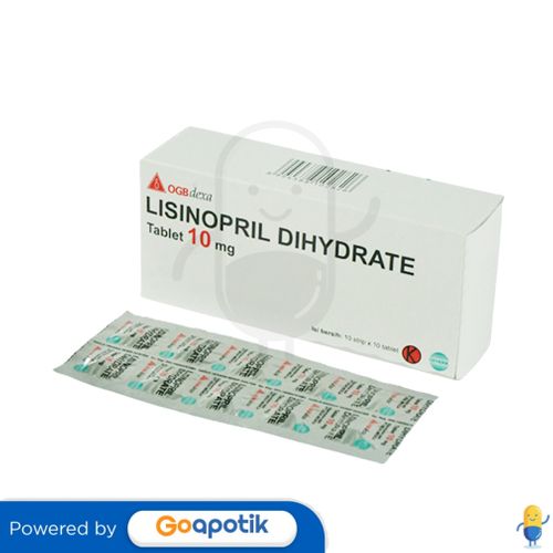 LISINOPRIL DIHYDRATE OGB DEXA MEDICA 10 MG BOX 100 TABLET / HIPERTENSI