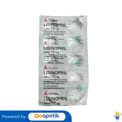 LISINOPRIL DIHYDRATE OGB DEXA MEDICA 10 MG STRIP 10 TABLET/ HIPERTENSI