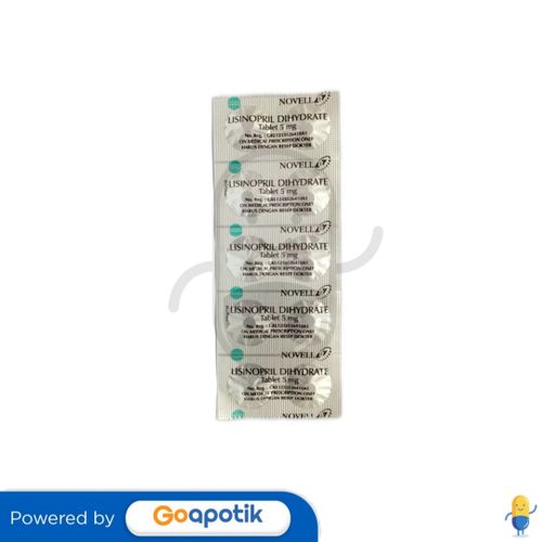 LISINOPRIL DIHYDRATE NOVELL 5 MG TABLET