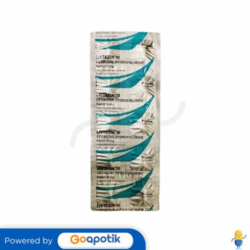 LIVTEZIN 10 MG STRIP 10 KAPLET