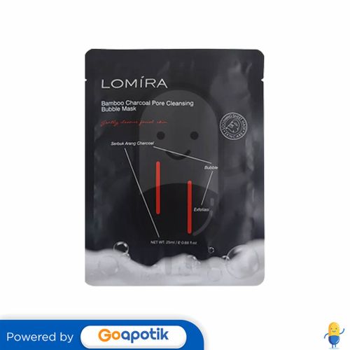 LOMIRA BAMBOO CHARCOAL PORE CLEANSING BUBBLE MASK 25 ML SACHET