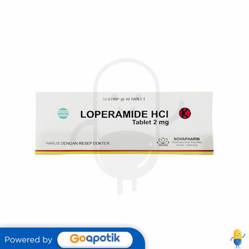 LOPERAMIDE HCL NOVAPHARIN 2 MG BOX 100 TABLET