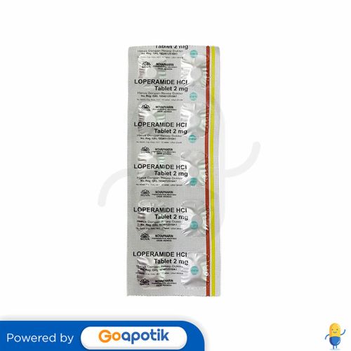 LOPERAMIDE HCL NOVAPHARIN 2 MG STRIP 10 TABLET