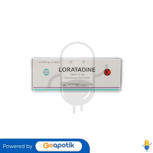 LORATADINE NOVAPHARIN 10 MG BOX 100 TABLET