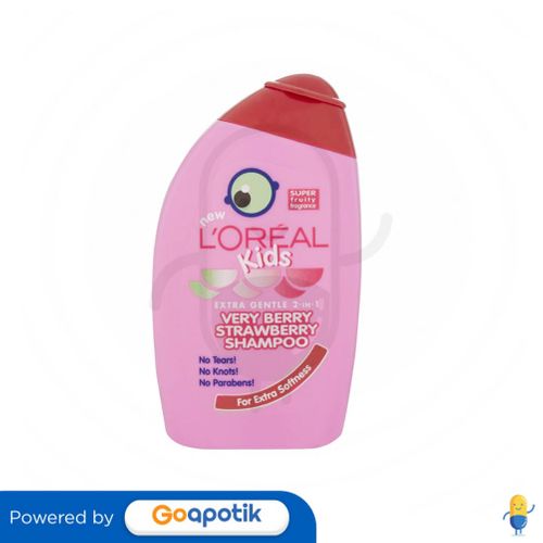 LOREAL SHAMPOO KIDS EXTRA GENTLE 2 IN 1 VERY BERRY STRAWBERRY 250 ML BOTOL