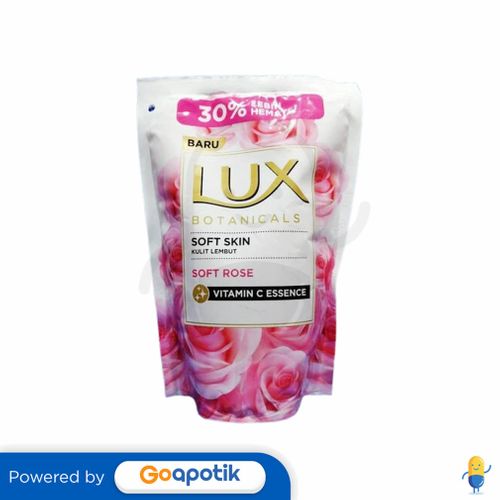 LUX BOTANICALS BODY WASH SOFT ROSE 450 ML POUCH