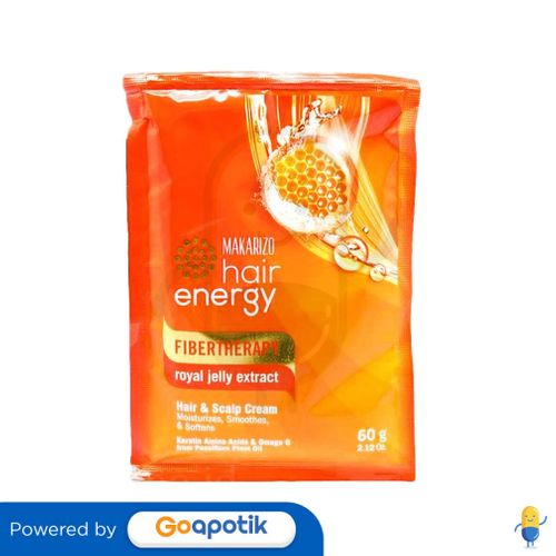 MAKARIZO HAIR ENERGY FIBERTHERAPY HAIR & SCALP CREAMBATH ROYAL JELLY 60 GRAM SACHET