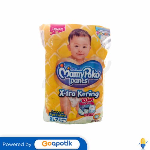 MAMYPOKO PANTS XTRA KERING SIZE XL PACK 7 PCS Kegunaan, Efek Samping