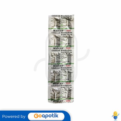 MAXCEF 500 MG STRIP 10 TABLET