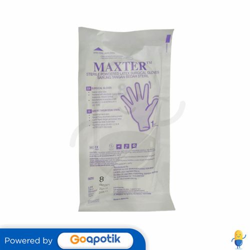 MAXTER SURGICAL GLOVES STERILE NO. 8