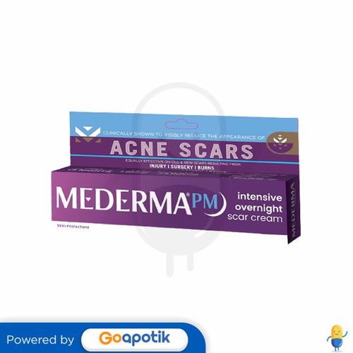 MEDERMA PM INTENSIVE OVERNIGHT ACNE SCARS CREAM 20 GRAM TUBE Kegunaan