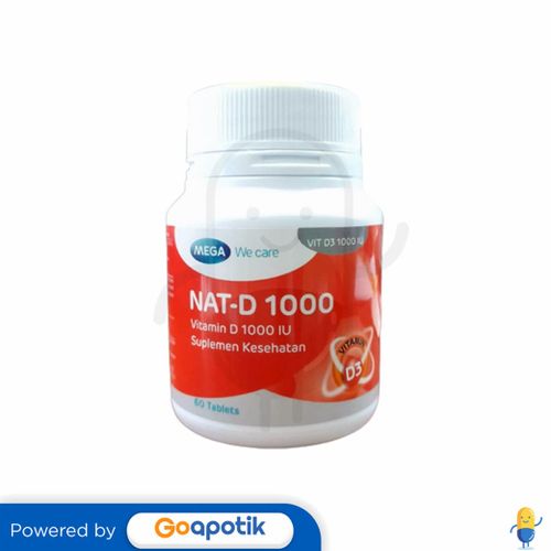 MEGA WE CARE NAT-D 1000 IU BOTOL 60 TABLET