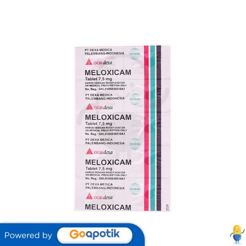 Meloxicam Ogb Dexa Medica 75 Mg Strip 10 Tablet Kegunaan Efek Samping Dosis Dan Aturan Pakai