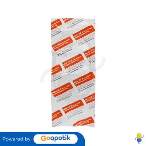 METCOR 8 MG STRIP 10 TABLET - Kegunaan, Efek Samping, Dosis dan Aturan