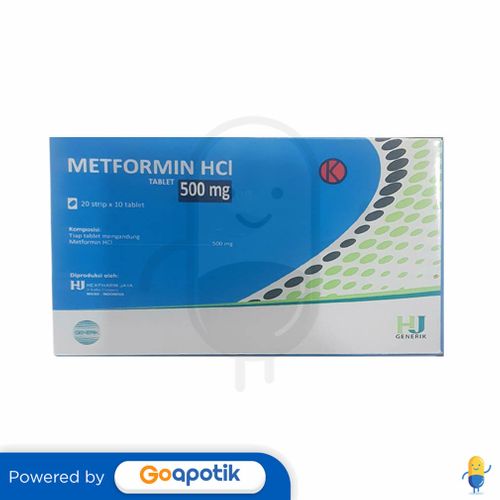 METFORMIN HCL HEXPHARM 500 MG BOX 200 TABLET