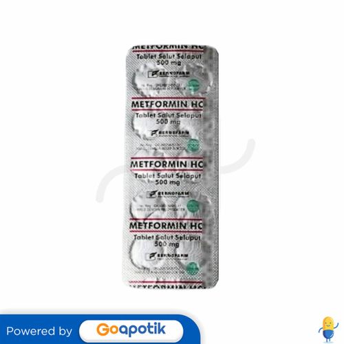 METFORMIN BERNOFARM 500 MG STRIP 10 TABLET