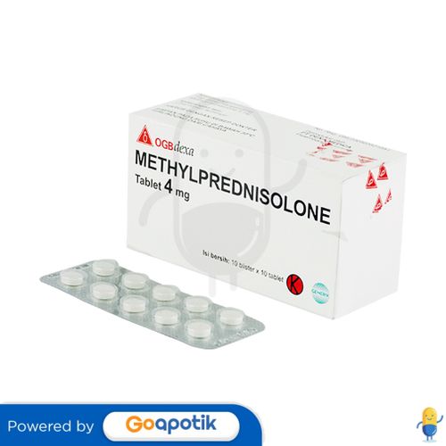 METHYLPREDNISOLONE 4 MG OGB DEXA MEDICA BOX 100 TABLET