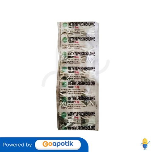 METHYLPREDNISOLONE MAHAKAM 16 MG STRIP 10 TABLET