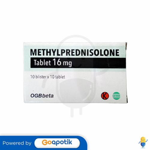 METHYLPREDNISOLONE OGB BETA 16 MG BOX 100 TABLET