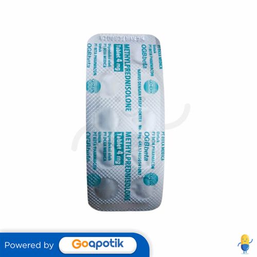 METHYLPREDNISOLONE OGB BETA 4 MG STRIP 10 TABLET