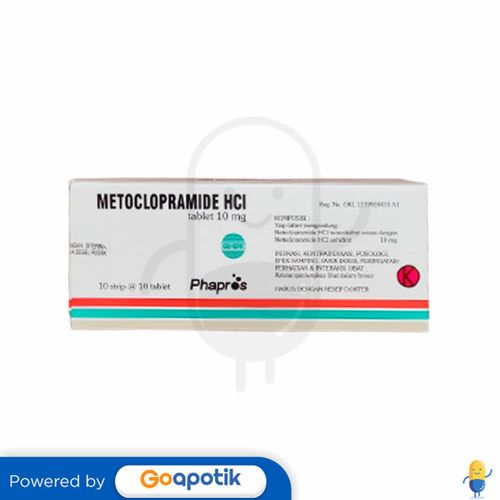 METOCLOPRAMIDE HCL PHAPROS 10 MG BOX 100 TABLET