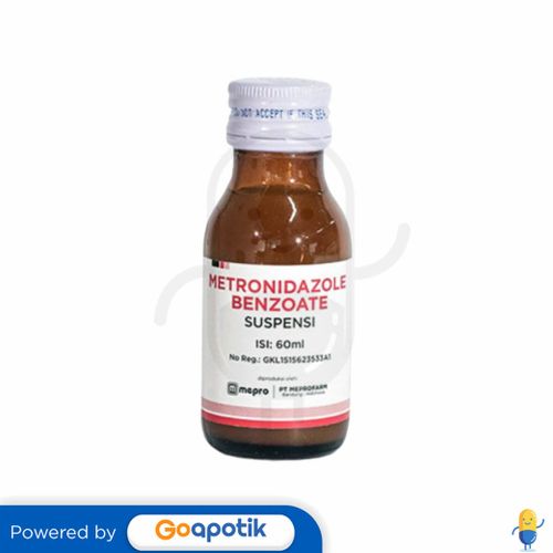 METRONIDAZOLE BENZOATE MEPROFARM 125 MG/5 ML SYRUP 60 ML