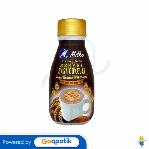 MILKO SUSU SEREAL RASA COKELAT 200 ML BOTOL