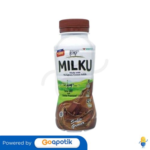 MILKU SUSU UHT RASA COKLAT 200 ML BOTOL