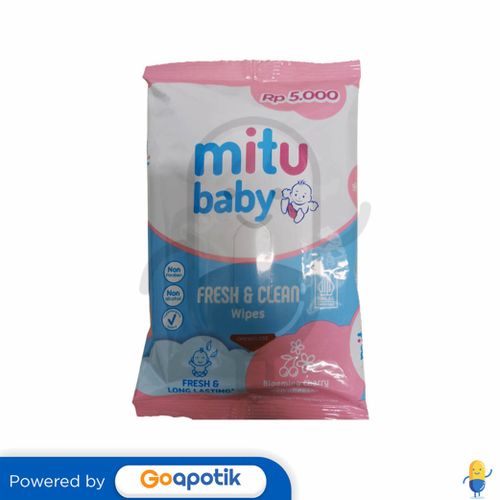 MITU BABY FRESH AND CLEAN WIPES BLOOMING CHERRY PACK 30 SHEET