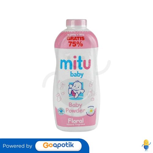 MITU BABY POWDER FLORAL 200+150 GRAM BOTOL