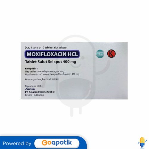 MOXIFLOXACIN HCL AMAROX 400 MG BOX 10 TABLET
