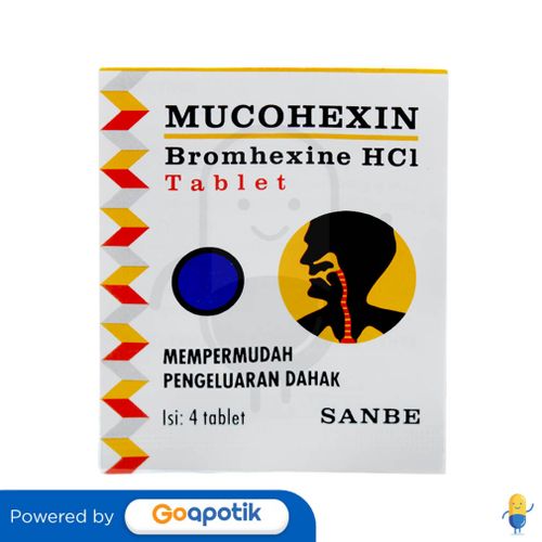 MUCOHEXIN 8 MG STRIP 4 TABLET