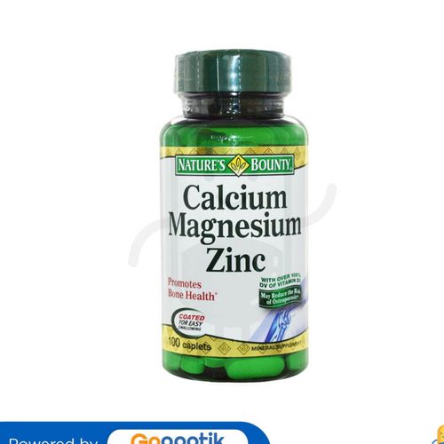 NATURE'S BOUNTY CALCIUM MAGNESIUM ZINC BOX 100 KAPSUL