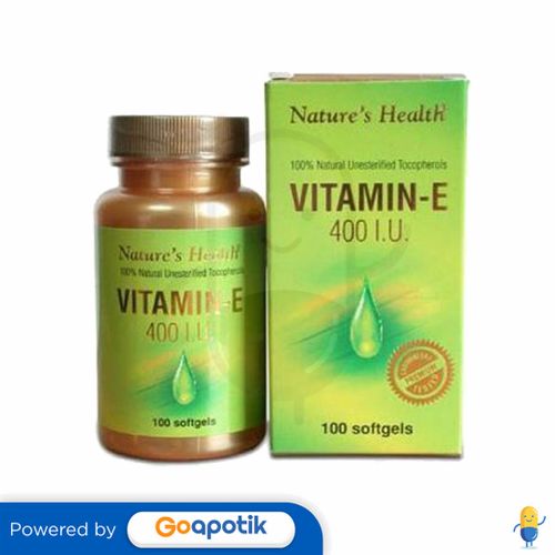 NATURE'S HEALTH VITAMIN E 400 IU BOTOL 100 KAPSUL