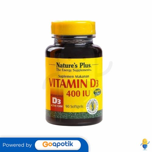 Nature S Plus Vitamin D3 400 Iu Botol 90 Kapsul Kegunaan Efek Samping Dosis Dan Aturan Pakai