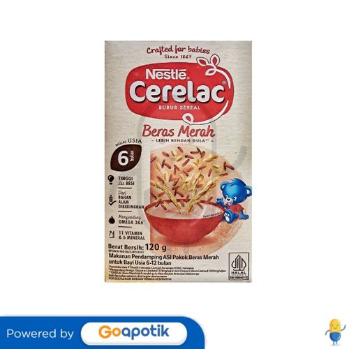 NESTLE CERELAC RASA BERAS MERAH 6-24 BULAN 120 GRAM BOX