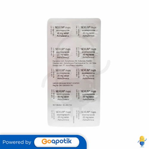 NEXIUM MUPS 20 MG STRIP 10 TABLET